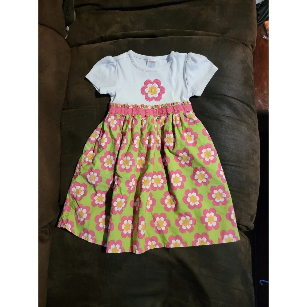 Gymboree growing flowers floral dress size 4